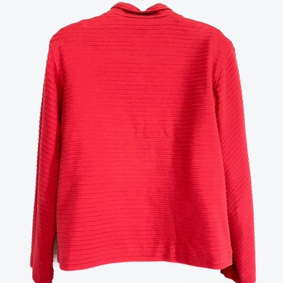 COLDWATER CREEK PETITE Red Knit Lined Jacket sz M - Picture 6 of 12